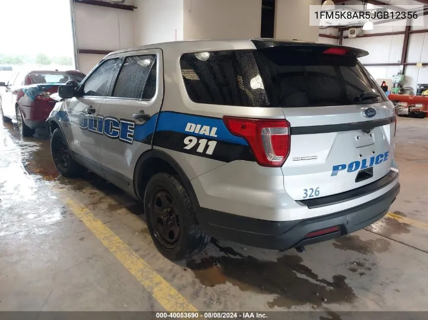 1FM5K8AR5JGB12356 2018 Ford Police Interceptor Utility