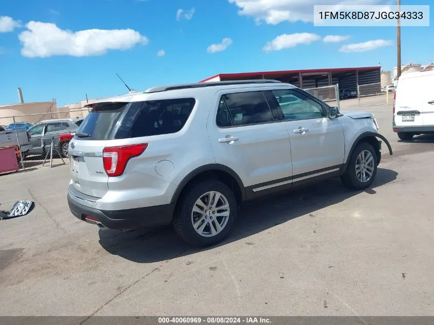 1FM5K8D87JGC34333 2018 Ford Explorer Xlt