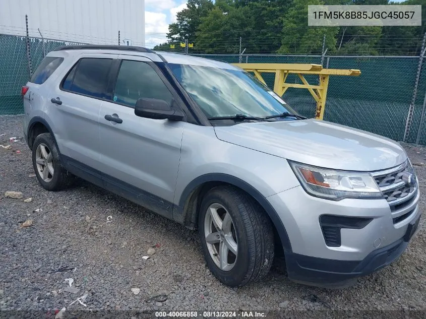 2018 Ford Explorer VIN: 1FM5K8B85JGC45057 Lot: 40066858