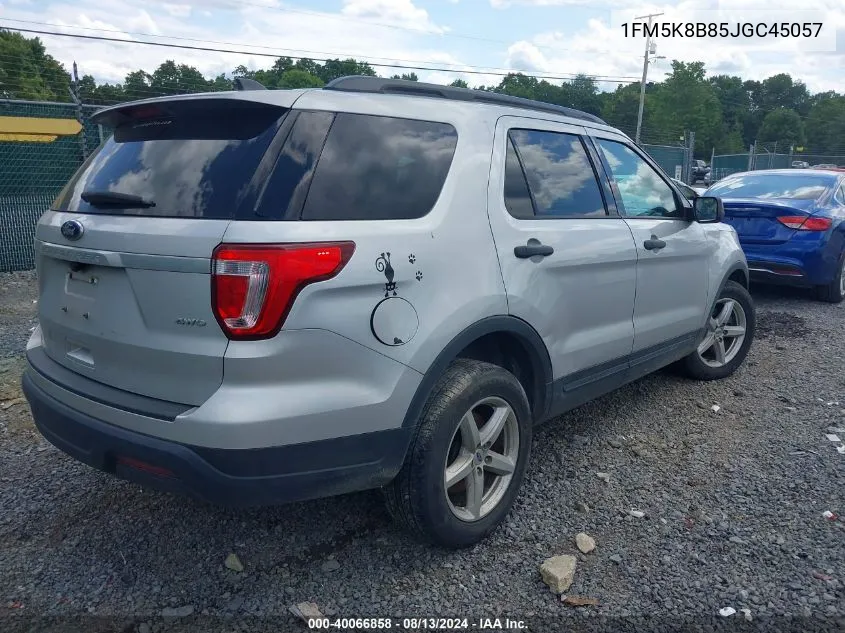 2018 Ford Explorer VIN: 1FM5K8B85JGC45057 Lot: 40066858