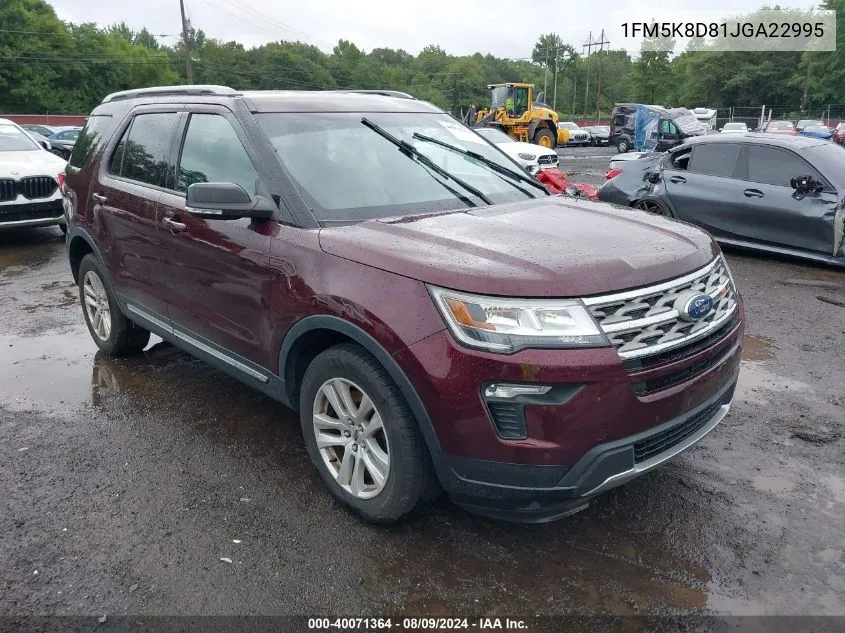 1FM5K8D81JGA22995 2018 Ford Explorer Xlt