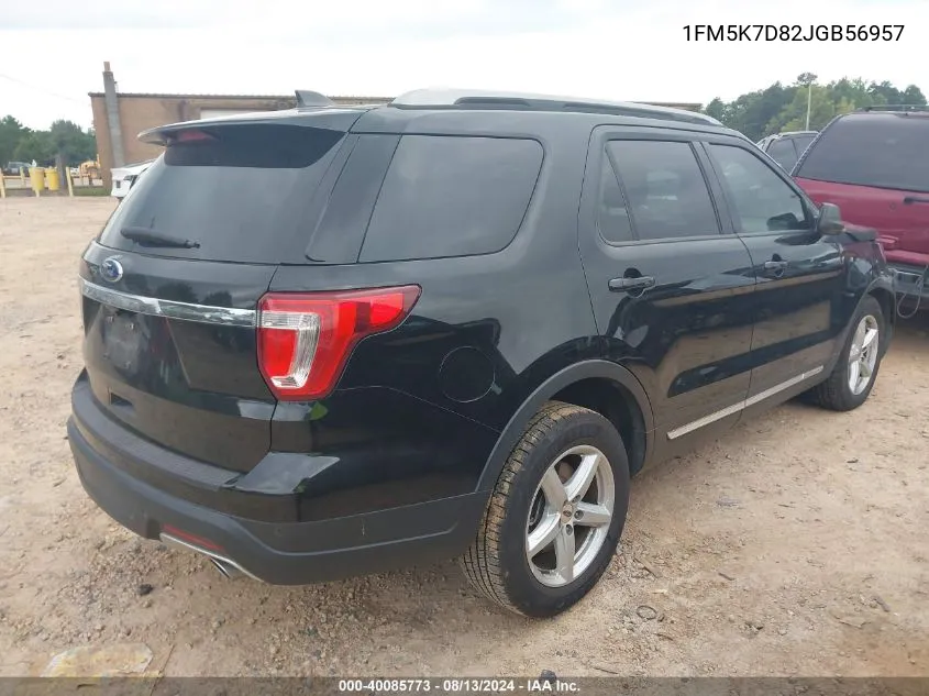 2018 Ford Explorer Xlt VIN: 1FM5K7D82JGB56957 Lot: 40085773