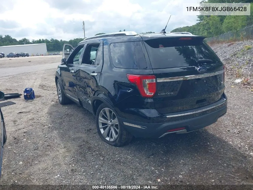 2018 Ford Explorer Limited VIN: 1FM5K8F8XJGB66428 Lot: 40135586