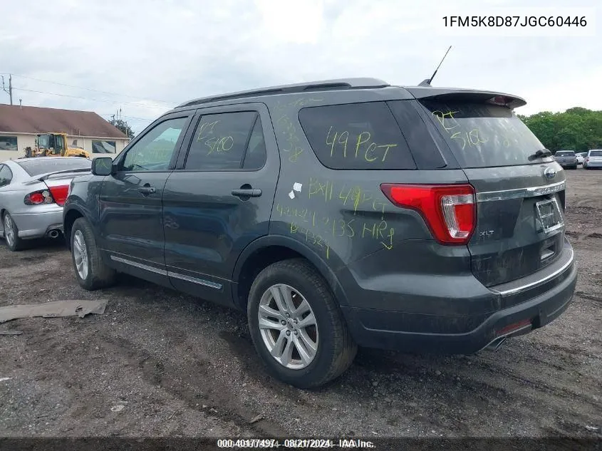 2018 Ford Explorer Xlt VIN: 1FM5K8D87JGC60446 Lot: 40177497