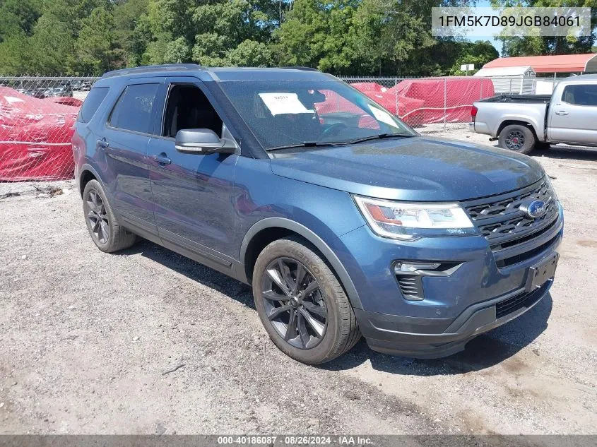 2018 Ford Explorer Xlt VIN: 1FM5K7D89JGB84061 Lot: 40186087