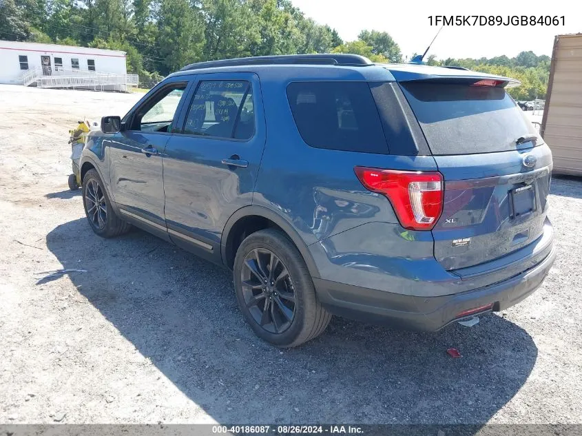 2018 Ford Explorer Xlt VIN: 1FM5K7D89JGB84061 Lot: 40186087