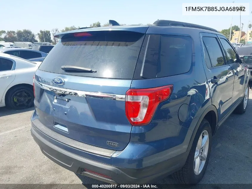 2018 Ford Explorer VIN: 1FM5K7B85JGA68942 Lot: 40200517