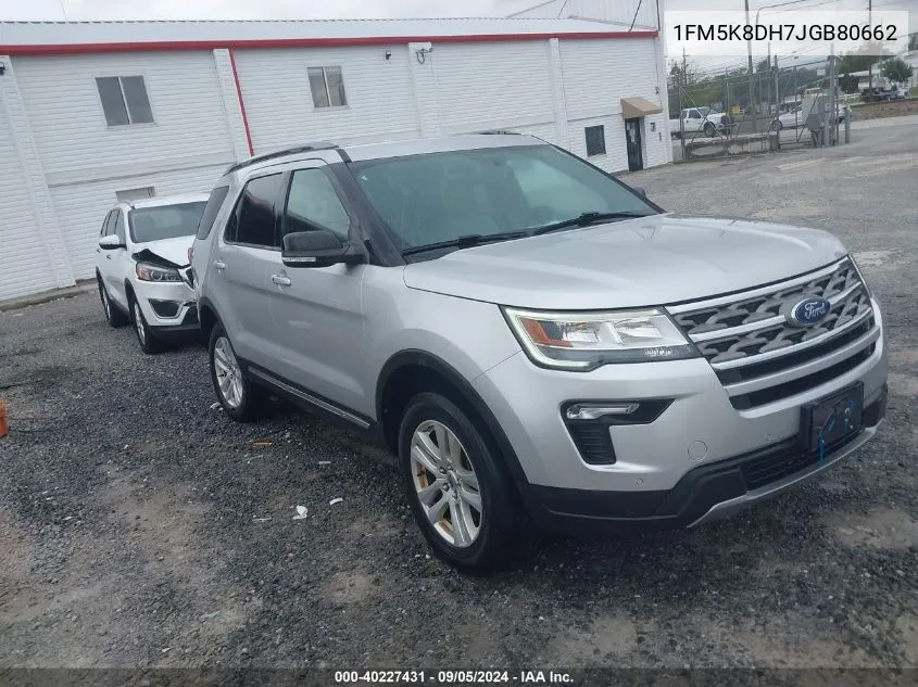 2018 Ford Explorer Xlt VIN: 1FM5K8DH7JGB80662 Lot: 40227431