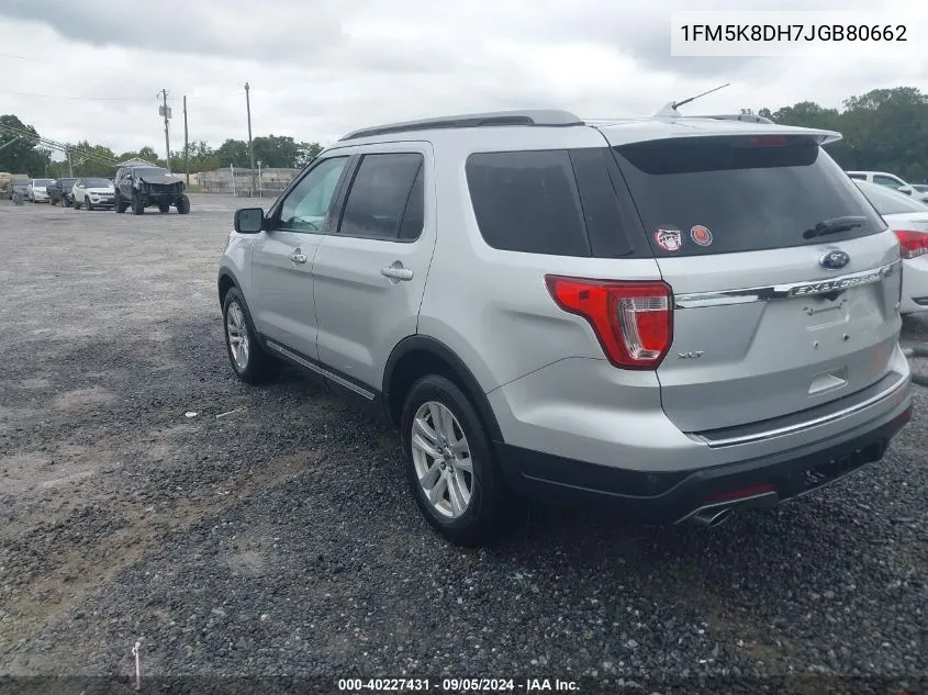 2018 Ford Explorer Xlt VIN: 1FM5K8DH7JGB80662 Lot: 40227431