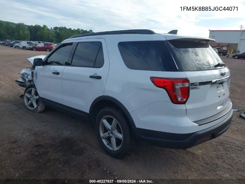 2018 Ford Explorer VIN: 1FM5K8B85JGC44071 Lot: 40227637