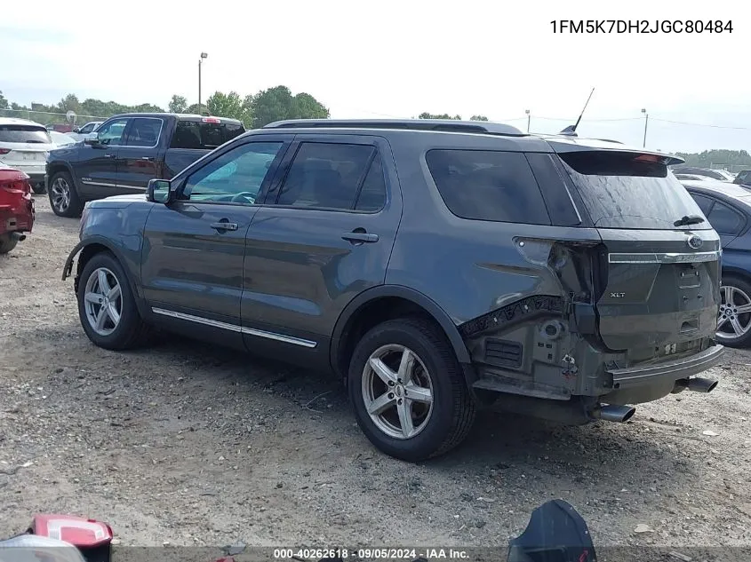 2018 Ford Explorer Xlt VIN: 1FM5K7DH2JGC80484 Lot: 40262618