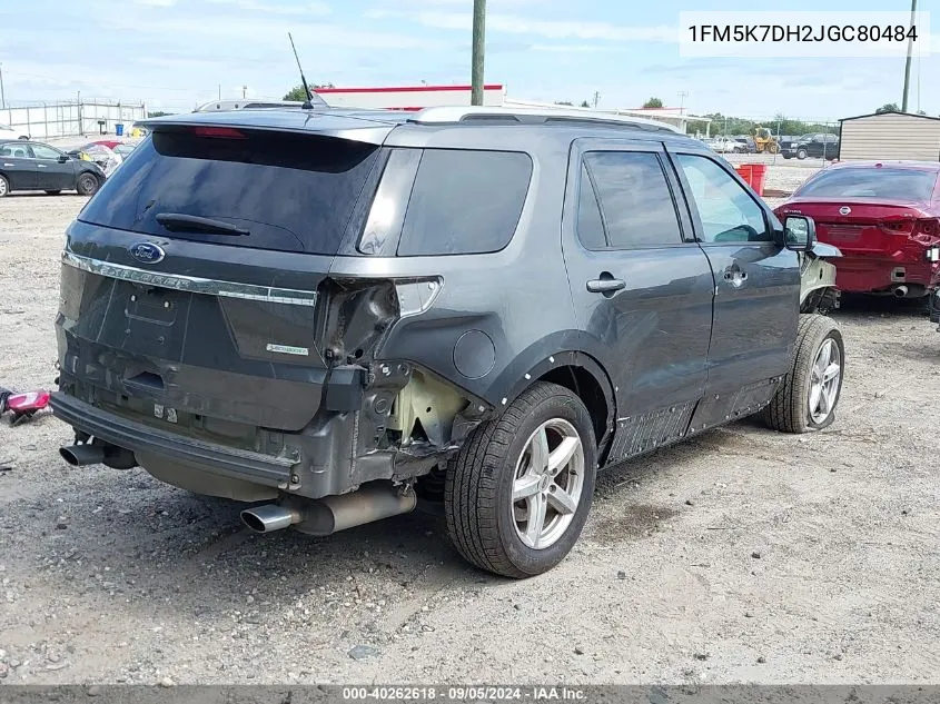 2018 Ford Explorer Xlt VIN: 1FM5K7DH2JGC80484 Lot: 40262618