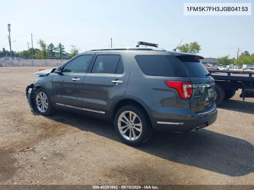 1FM5K7FH3JGB04153 2018 Ford Explorer Limited