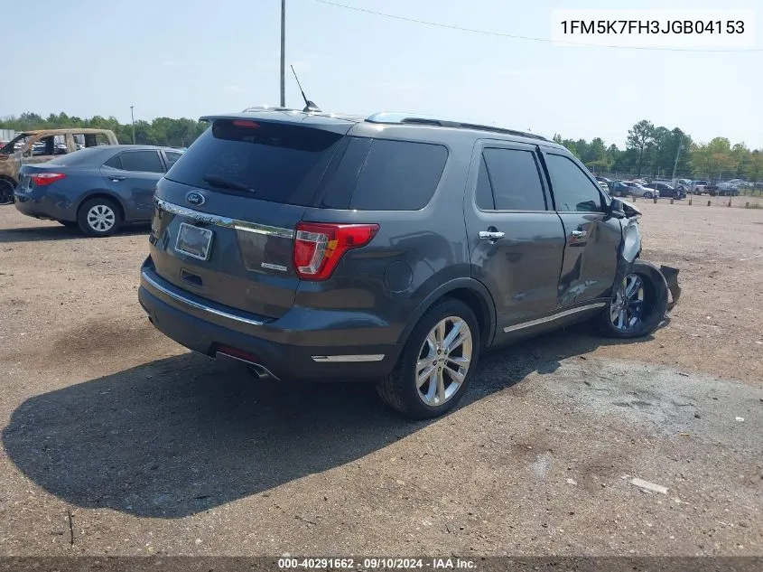 2018 Ford Explorer Limited VIN: 1FM5K7FH3JGB04153 Lot: 40291662