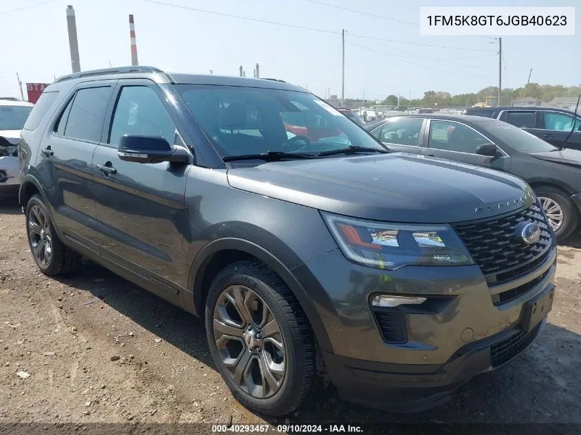 1FM5K8GT6JGB40623 2018 Ford Explorer Sport