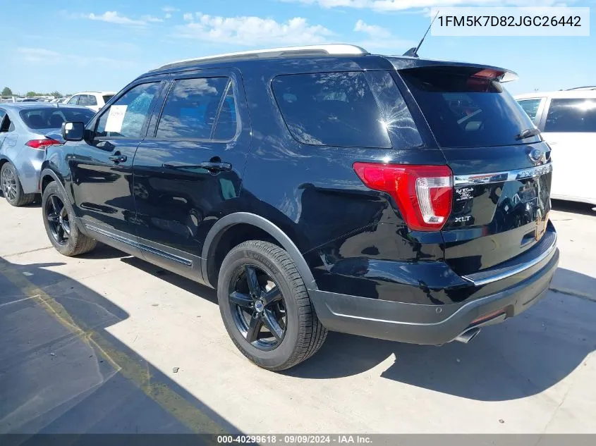 2018 Ford Explorer Xlt VIN: 1FM5K7D82JGC26442 Lot: 40299618