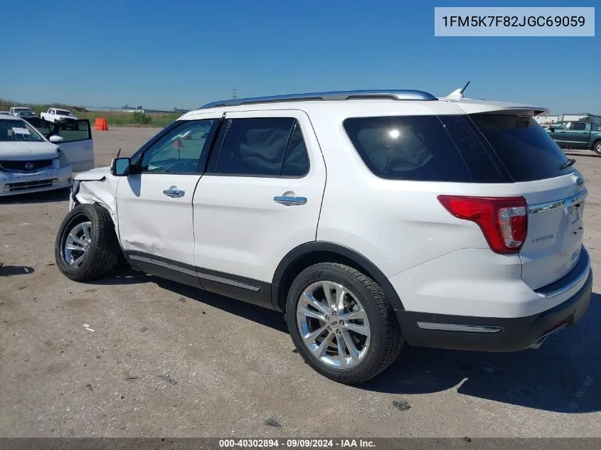 2018 Ford Explorer Limited VIN: 1FM5K7F82JGC69059 Lot: 40302894