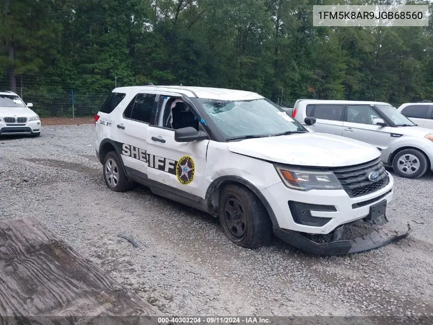 2018 Ford Police Interceptor Utility VIN: 1FM5K8AR9JGB68560 Lot: 40303204