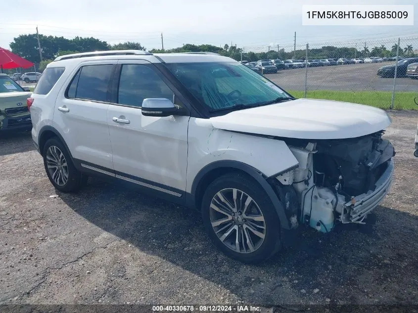 2018 Ford Explorer Platinum VIN: 1FM5K8HT6JGB85009 Lot: 40330678