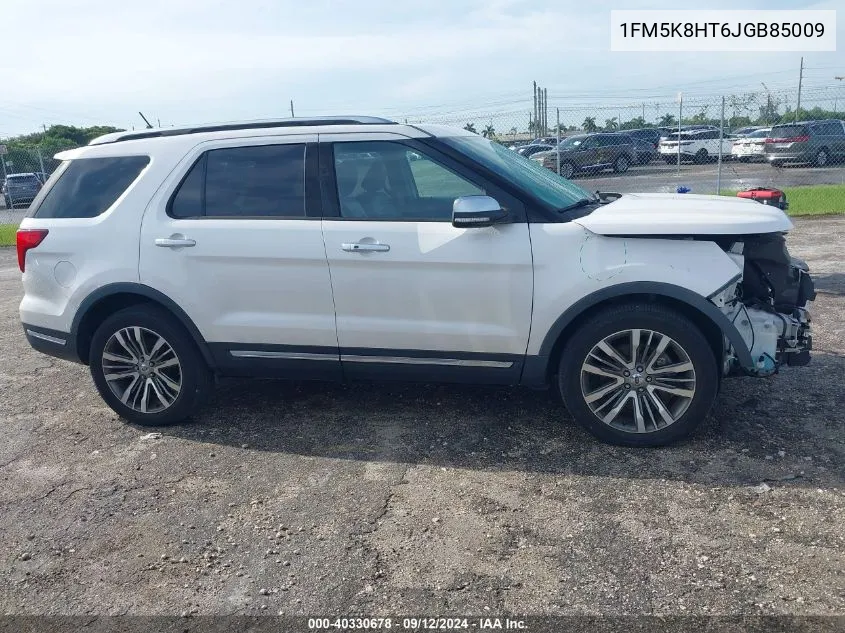 2018 Ford Explorer Platinum VIN: 1FM5K8HT6JGB85009 Lot: 40330678