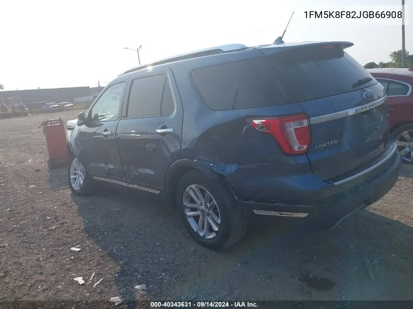 1FM5K8F82JGB66908 2018 Ford Explorer Limited