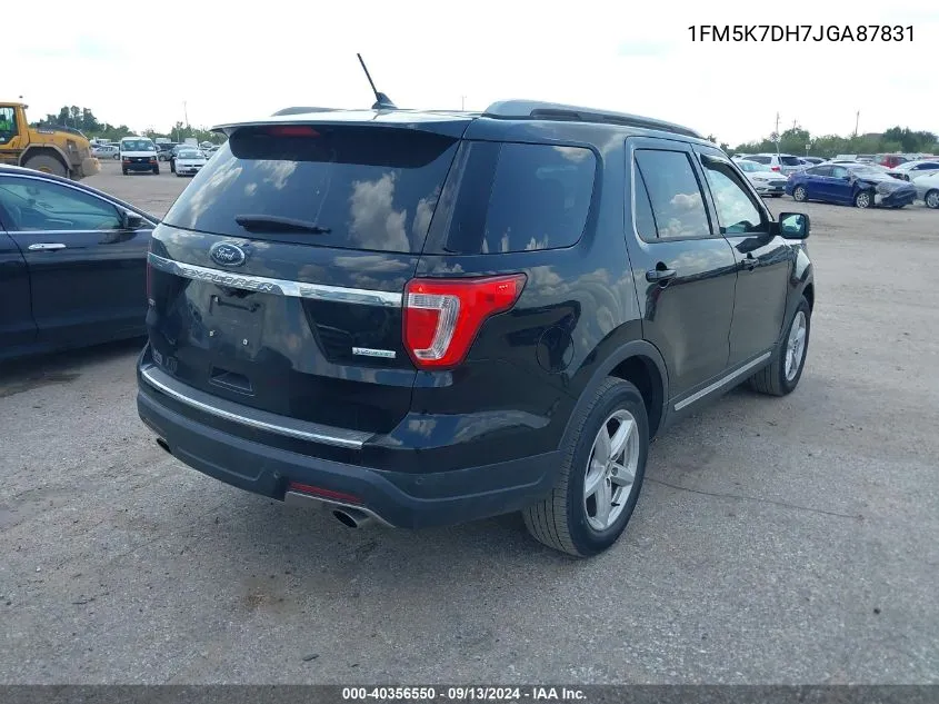 1FM5K7DH7JGA87831 2018 Ford Explorer Xlt