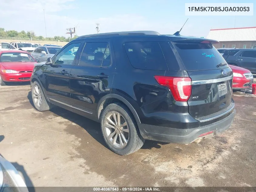 2018 Ford Explorer Xlt VIN: 1FM5K7D85JGA03053 Lot: 40367543