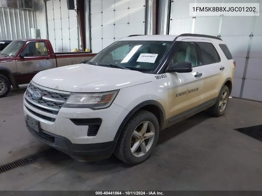 2018 Ford Explorer VIN: 1FM5K8B8XJGC01202 Lot: 40441864