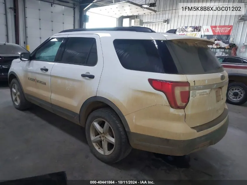 2018 Ford Explorer VIN: 1FM5K8B8XJGC01202 Lot: 40441864