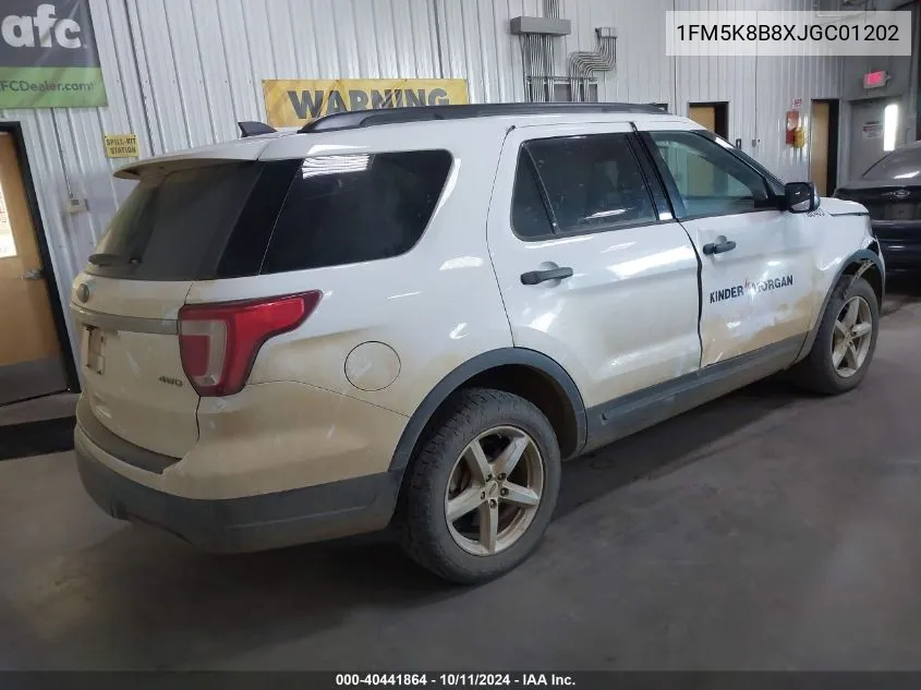 2018 Ford Explorer VIN: 1FM5K8B8XJGC01202 Lot: 40441864