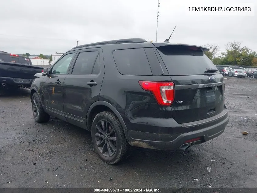 2018 Ford Explorer Xlt VIN: 1FM5K8DH2JGC38483 Lot: 40459673