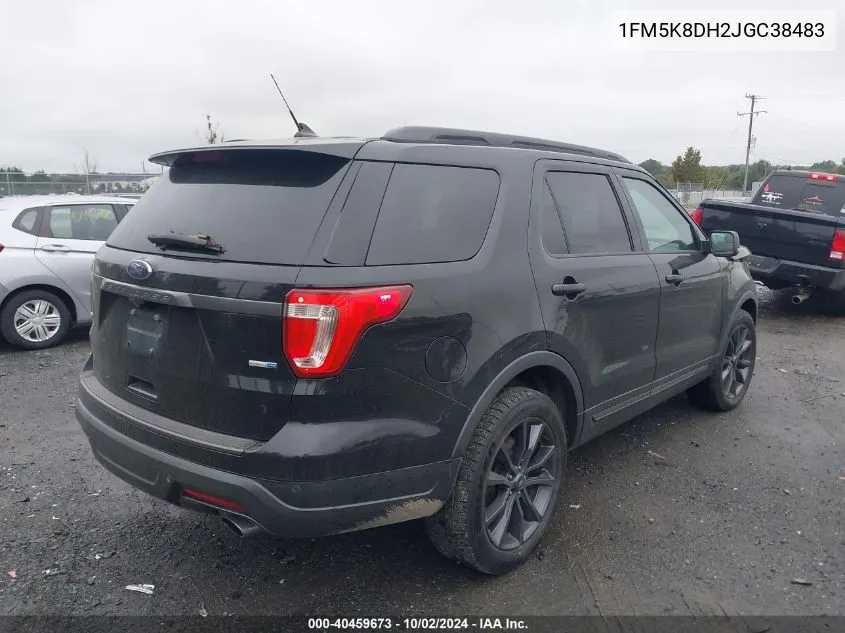 2018 Ford Explorer Xlt VIN: 1FM5K8DH2JGC38483 Lot: 40459673