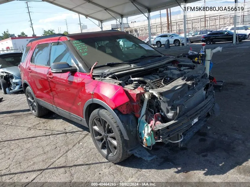 2018 Ford Explorer Xlt VIN: 1FM5K8D80JGA56619 Lot: 40464263