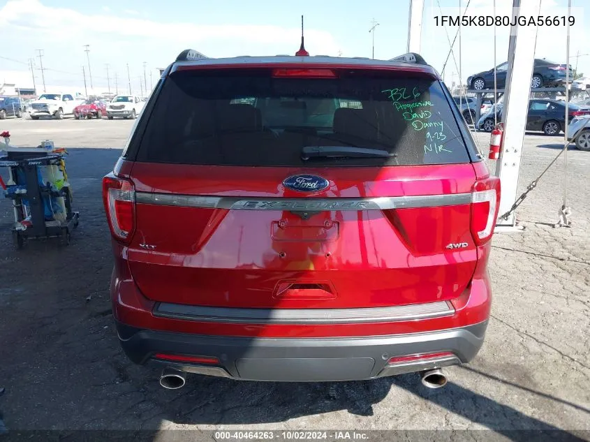 2018 Ford Explorer Xlt VIN: 1FM5K8D80JGA56619 Lot: 40464263