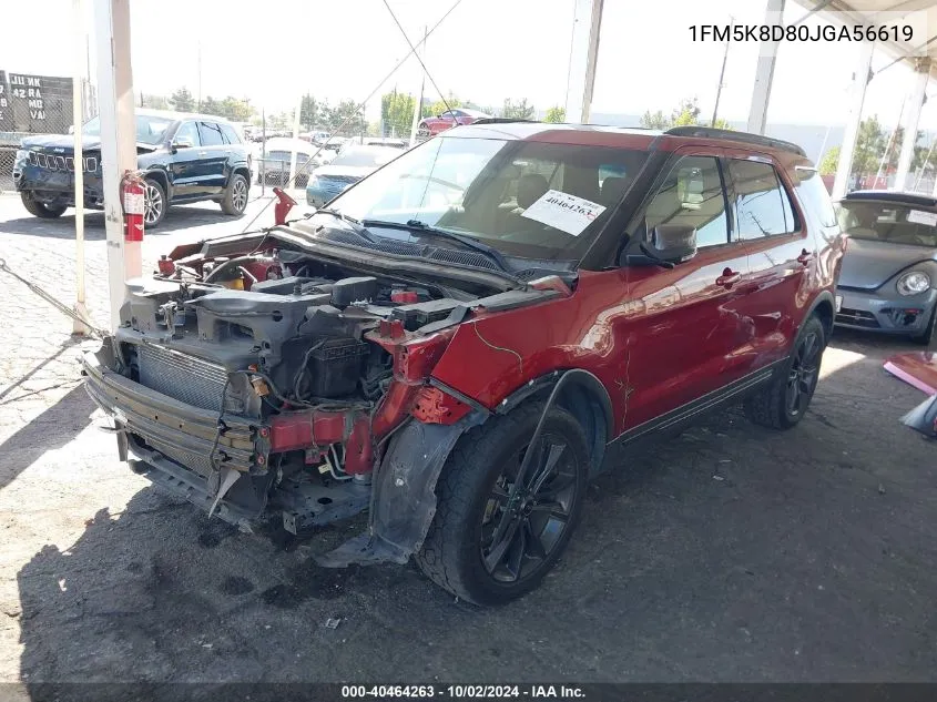 2018 Ford Explorer Xlt VIN: 1FM5K8D80JGA56619 Lot: 40464263