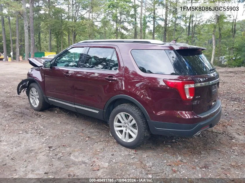 2018 Ford Explorer Xlt VIN: 1FM5K8D86JGC55903 Lot: 40491785