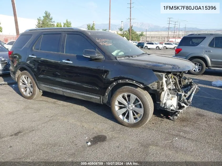 2018 Ford Explorer Limited VIN: 1FM5K7F80JGA15396 Lot: 40509789