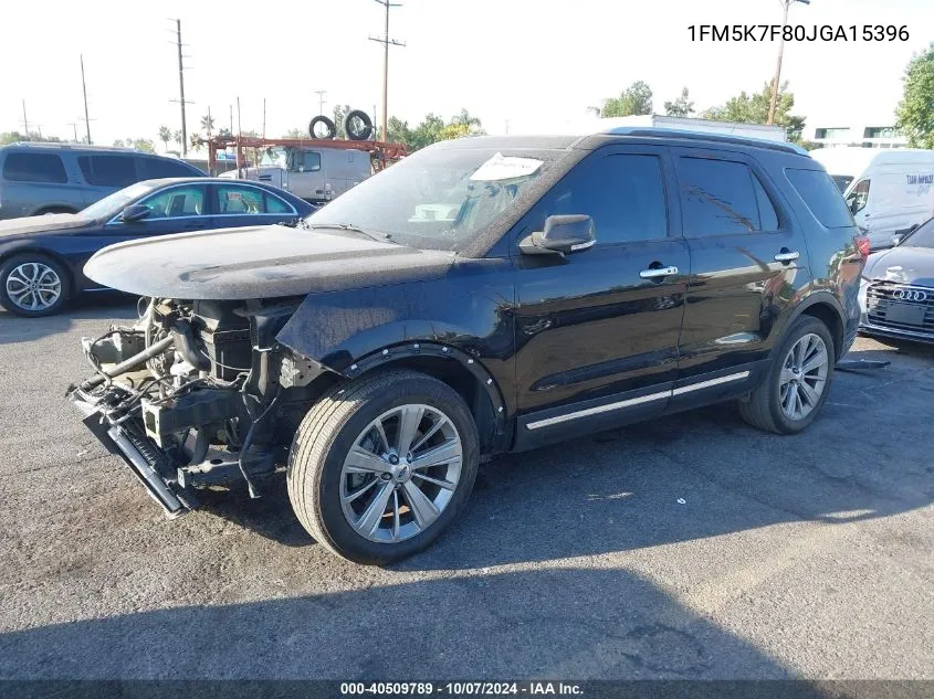 2018 Ford Explorer Limited VIN: 1FM5K7F80JGA15396 Lot: 40509789