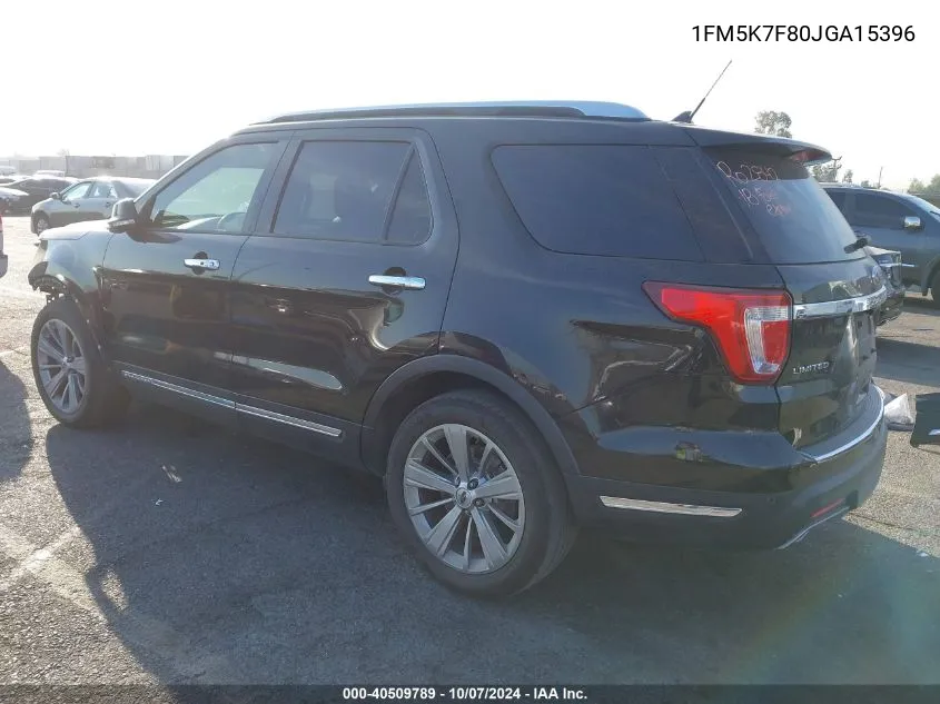 2018 Ford Explorer Limited VIN: 1FM5K7F80JGA15396 Lot: 40509789