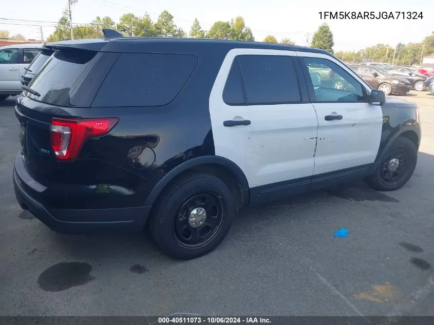 2018 Ford Explorer Police Interceptor VIN: 1FM5K8AR5JGA71324 Lot: 40511073