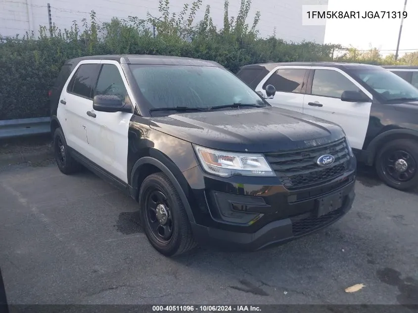 2018 Ford Explorer Police Interceptor VIN: 1FM5K8AR1JGA71319 Lot: 40511096