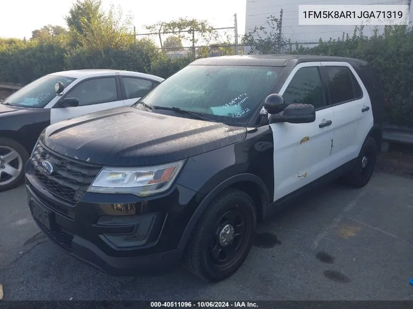 2018 Ford Explorer Police Interceptor VIN: 1FM5K8AR1JGA71319 Lot: 40511096