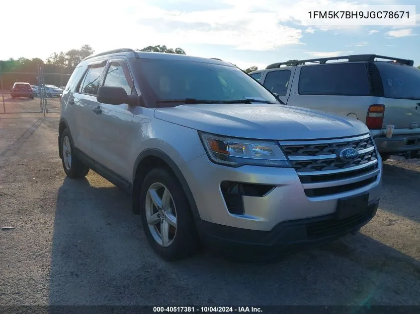 2018 Ford Explorer VIN: 1FM5K7BH9JGC78671 Lot: 40517381