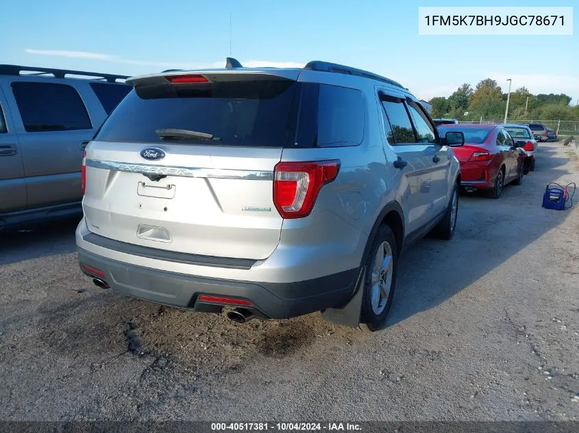 2018 Ford Explorer VIN: 1FM5K7BH9JGC78671 Lot: 40517381