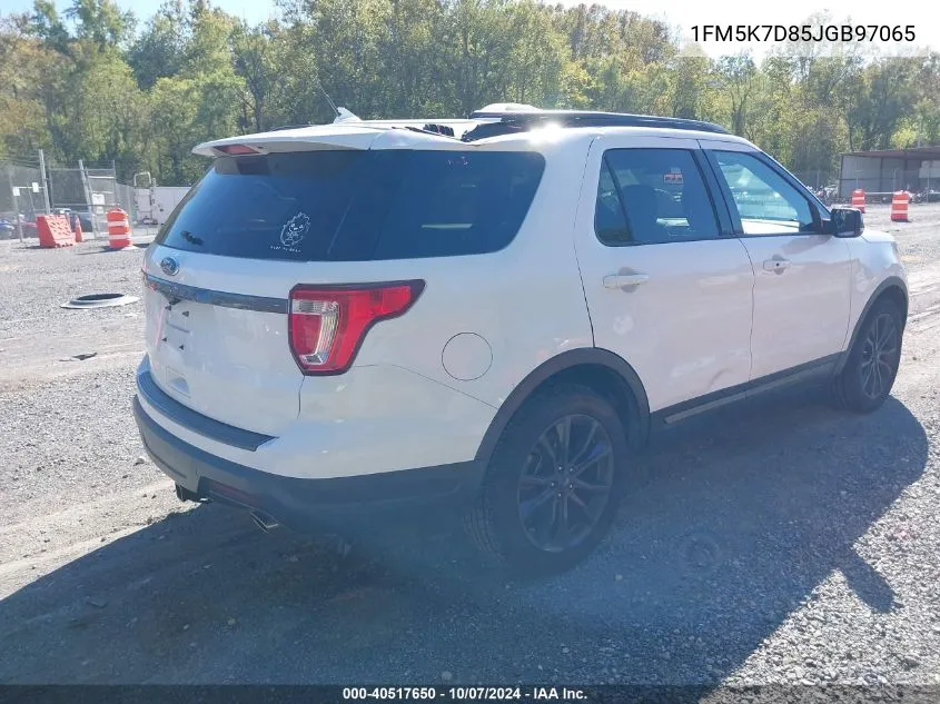 2018 Ford Explorer Xlt VIN: 1FM5K7D85JGB97065 Lot: 40517650