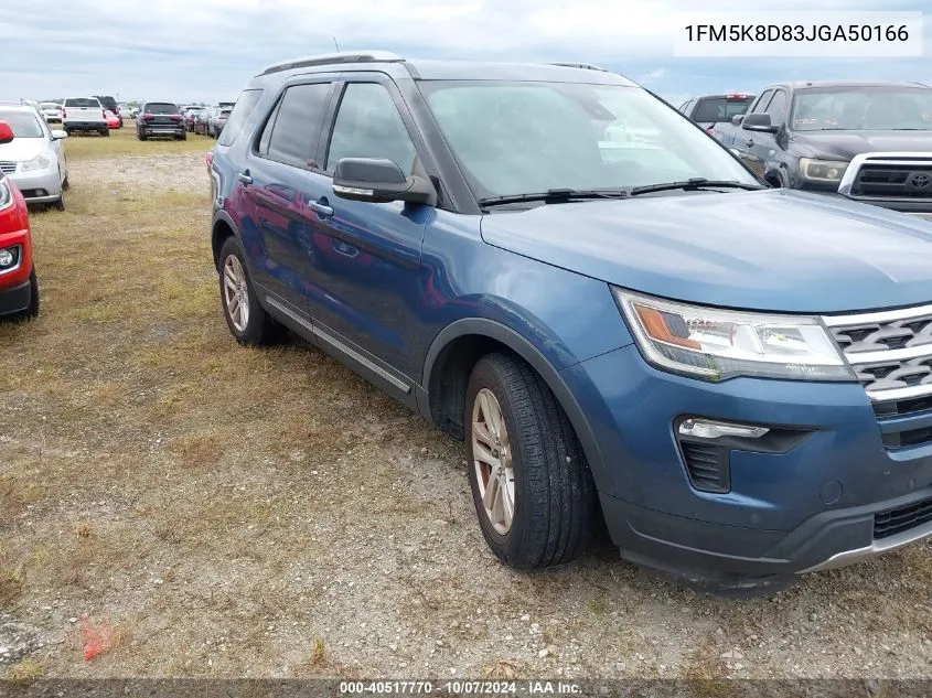 2018 Ford Explorer Xlt VIN: 1FM5K8D83JGA50166 Lot: 40517770