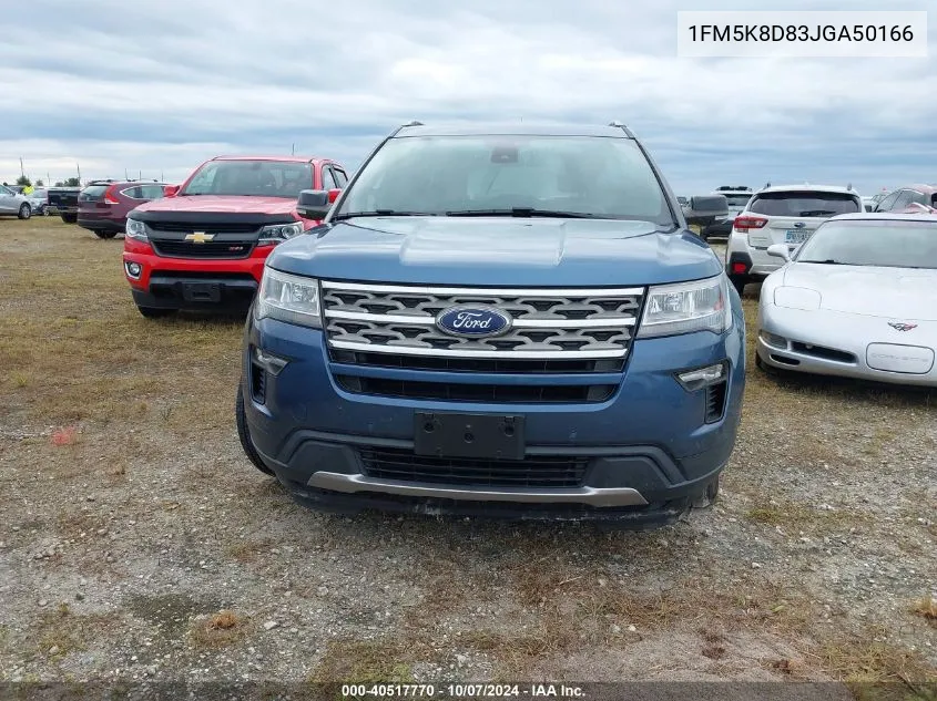 2018 Ford Explorer Xlt VIN: 1FM5K8D83JGA50166 Lot: 40517770