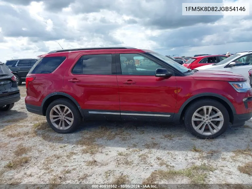 2018 Ford Explorer Xlt VIN: 1FM5K8D82JGB54146 Lot: 40518552