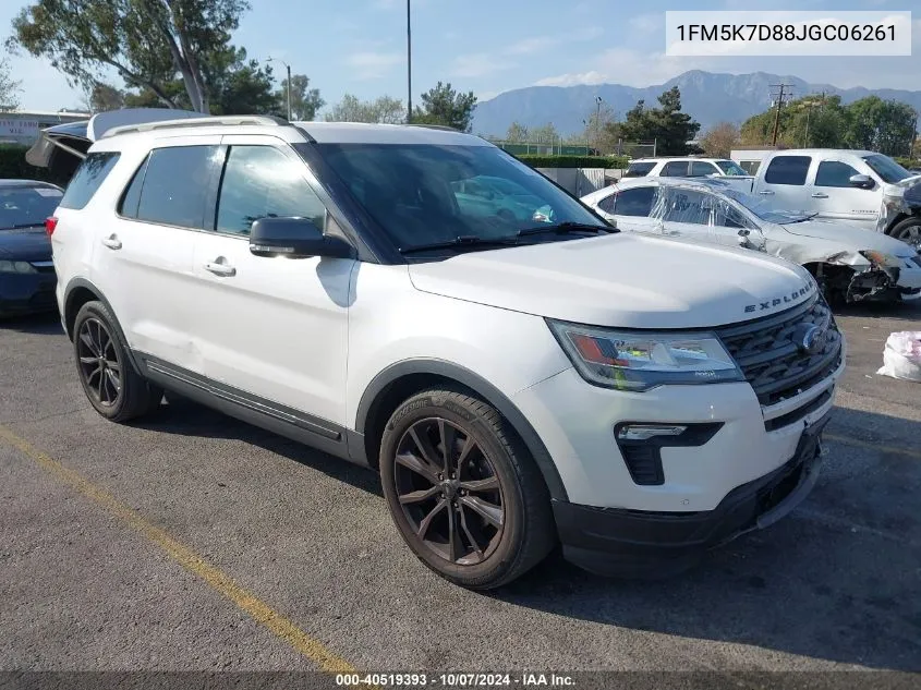 2018 Ford Explorer Xlt VIN: 1FM5K7D88JGC06261 Lot: 40519393