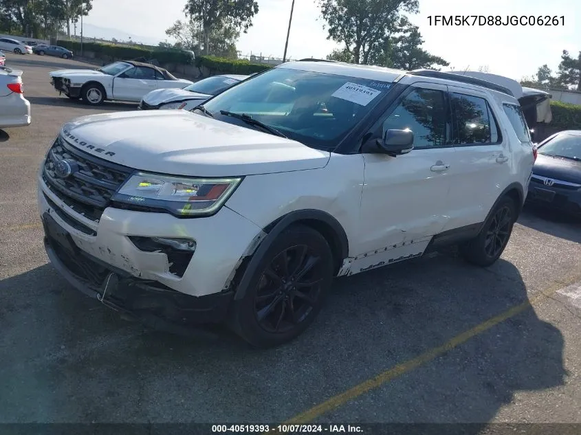 2018 Ford Explorer Xlt VIN: 1FM5K7D88JGC06261 Lot: 40519393